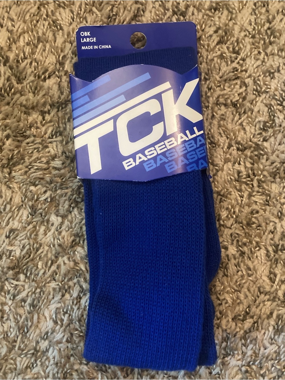 NEW TCK Baseball Royal Blue Knee Socks Sz L 9-12 Athletic Sport
